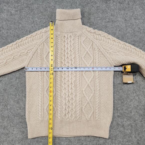 Saol Ireland Womens 2XL 100% Merino Wool Cableknit Turtleneck Pullover Sweater - Picture 9 of 13